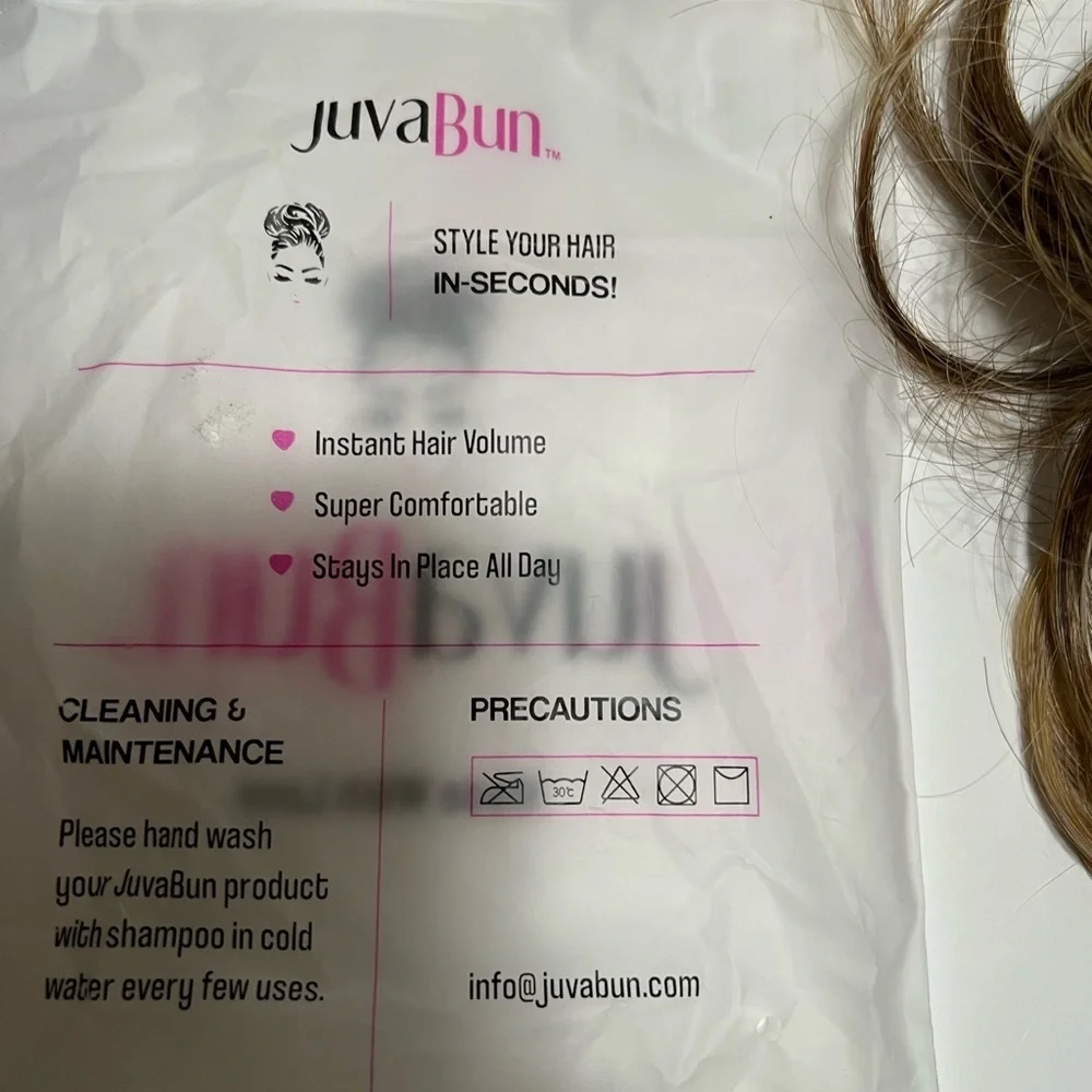 NEW JuvaBun Fake False Hair Bun Dark Blande